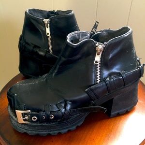 Demonia platform ankle boots